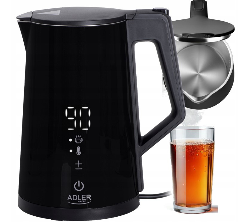 Електричний чайник Adler AD 1345 (2200 Вт, 1,7 л, LED-дисплей, регулювання температури), фото 1