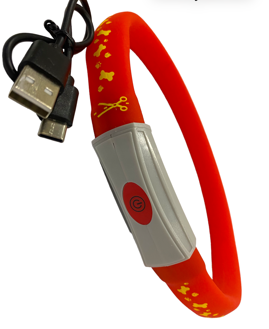 Нашийник силіконовий світлодіодний для собак (USB)