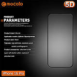 Захисне скло Mocolo iPhone 16 Pro - 5D Full Glue, фото 6