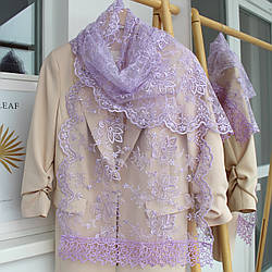 Шарф святковий церковний ажурний 157010