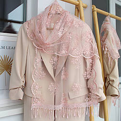 Шарф святковий церковний ажурний 157013