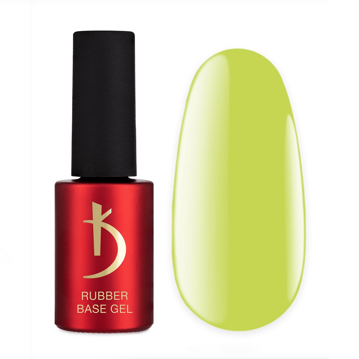 Базове кольорове покриття для гель-лаку Color Rubber base gel, Green, Kodi Professional, 7 мл