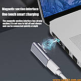 Магнітний адаптер Type C Magsafe 2 100W PD Fast Charging для MacBook Air Pro USB C конвертер зарядний магнітний перехідник, фото 6