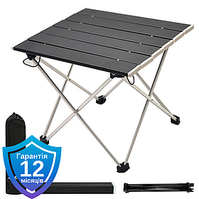 Портативний стіл для кемпінгу алюмінієвий 46467 із сумкою для зберігання 29*40*35