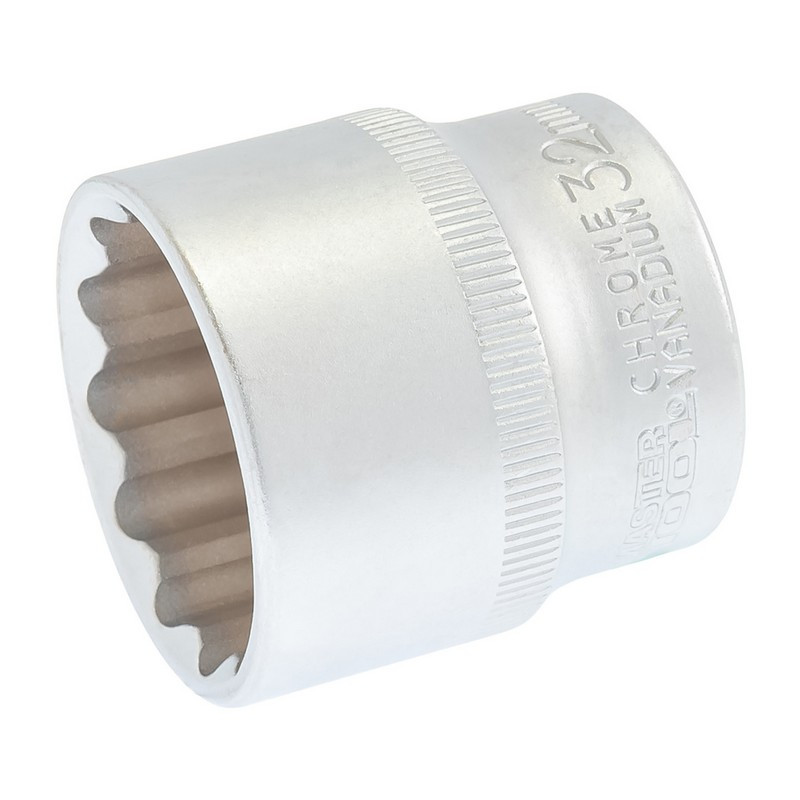 Головка торцева MASTERTOOL 12-гранна 1⁄2" 32 мм L 43 мм CrV 78-0632, фото 1