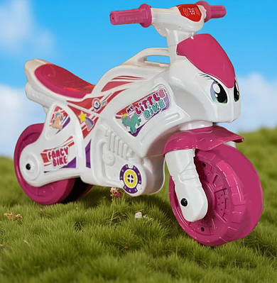 Кумедна інтерактивна каталка толокар для дівчаток Іграшковий мотоцикл ранбайк для веселих прогулянок Звук ручка