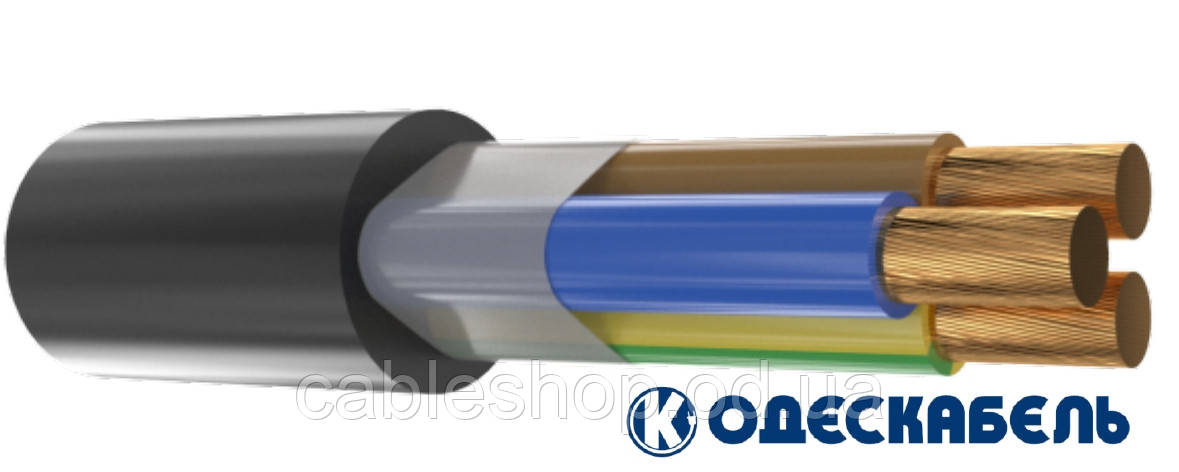 Кабель силовий ВВГнг-LS 3*2,5 (5кл.) ПАТ"ОДЕСКАБЕЛЬ", фото 1