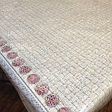 Скатертина-клейонка силіконова 137 см — на метраж, дизайн із сердечками та мереживом, фото 5