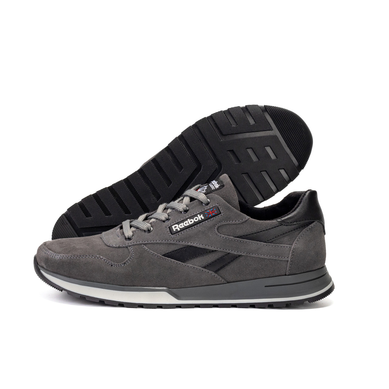 Чоловічі шкіряні кросівки Anser Grey, фото 1