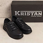 Чоловічі шкіряні туфлі Kristan black, фото 5