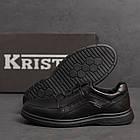 Чоловічі шкіряні туфлі Kristan black, фото 8