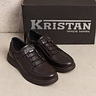 Чоловічі шкіряні туфлі Kristan dark chocolate, фото 6