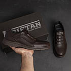 Чоловічі шкіряні туфлі Kristan dark chocolate, фото 9