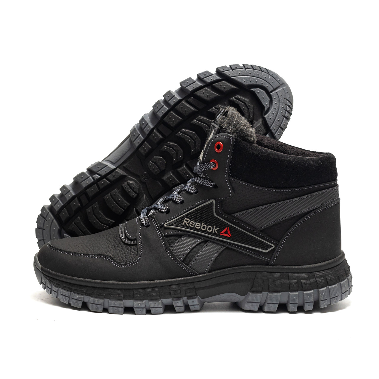 Чоловічі зимові черевики RB Support Black, фото 1