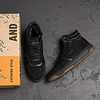 Чоловічі зимові шкіряні черевики LK Step Black, фото 10