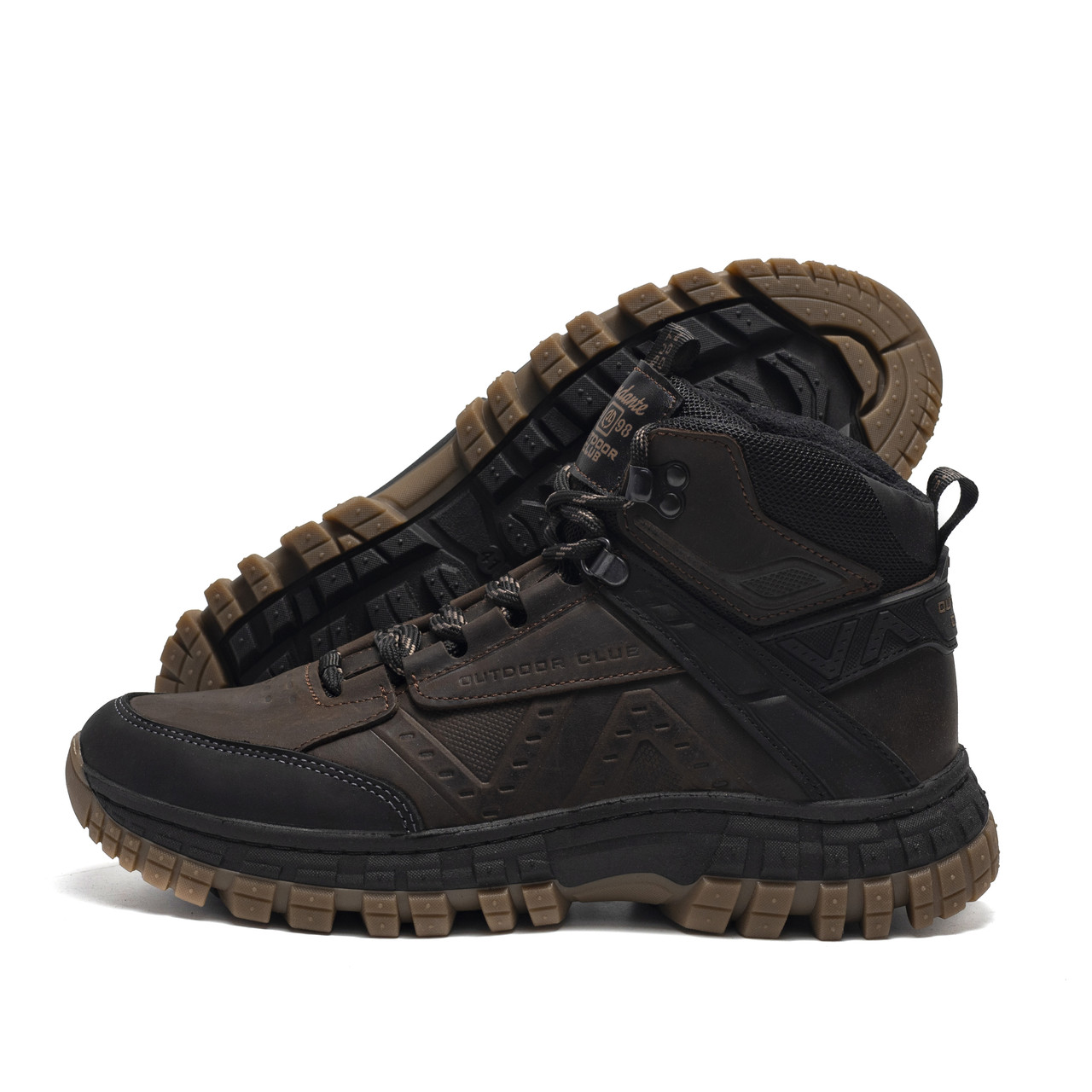 Чоловічі зимові шкіряні черевики Andante Trekking Step Brown, фото 1