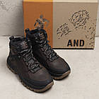 Чоловічі зимові шкіряні черевики Andante Trekking Step Brown, фото 5