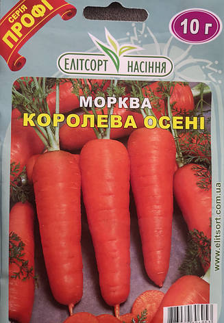 Морква Королева осені 10г оброблене насіння, фото 1