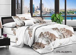 "котики" постільна білизна євро розмір, нав-ки 70/70