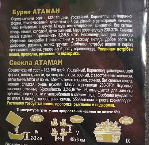 Буряк АТАМАН 20 г., фото 3