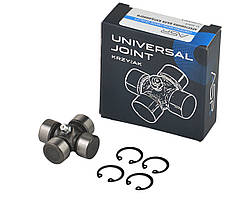 Хрестовина вала рульового ГАЗ 53, 3302, 2217, 2705, МТЗ (19х44,6) (зі стопорними кільцями та та тавотеницею)