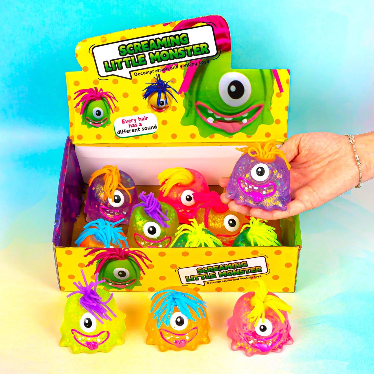 Іграшка тягучка антистрес Монстрік, 7 см 12 шт упаковка
