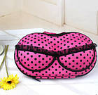 Органайзер-сумочка для бюстгальтерів і спідньої білизни Рожевий. Кейс-чохол для бюстгальтерів на блискавці, фото 8