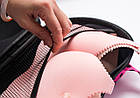 Органайзер-сумочка для бюстгальтерів і спідньої білизни Рожевий. Кейс-чохол для бюстгальтерів на блискавці, фото 9
