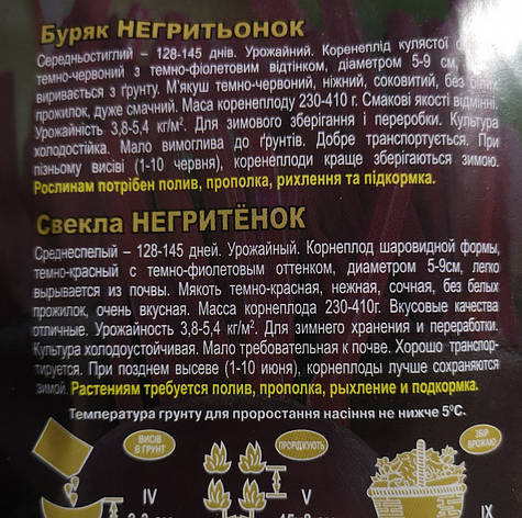 Буряк НЕГРЯМІНОК 20 г., фото 3