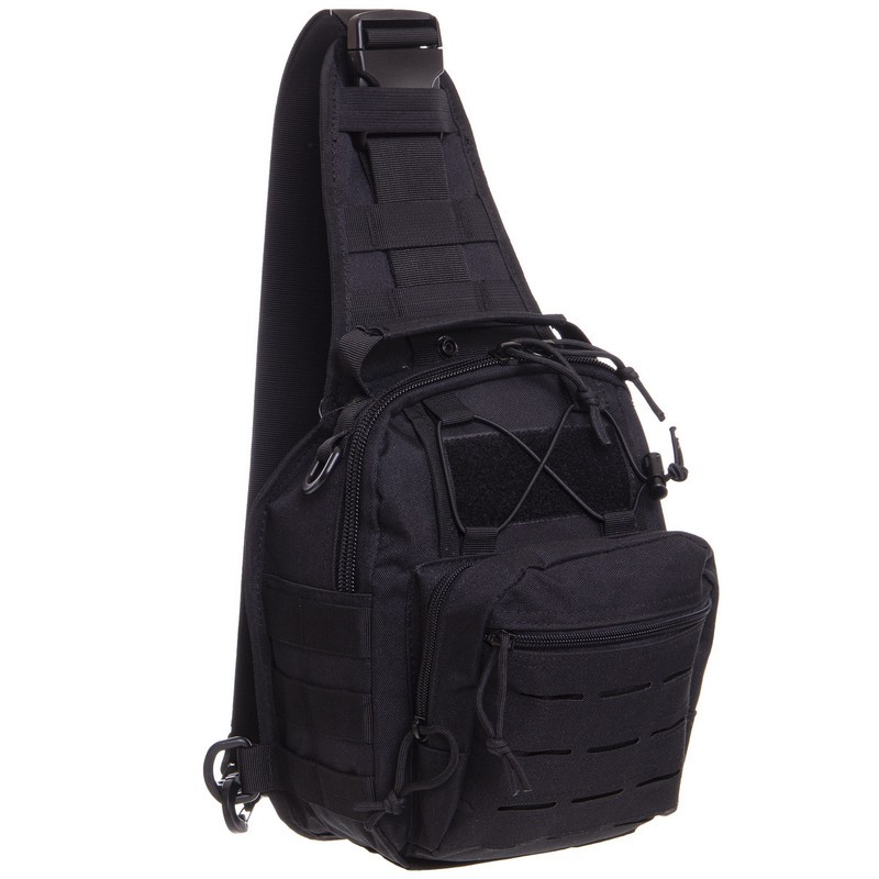 Сумка тактична на плече SILVER KNIGHT YQS-099 розмір 30x23x15см чорний