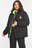 Жіноча куртка Elegant 821, демісезонна, чорного кольору, розмір S-XL, 44-50, 58-63 см, 68-72 см