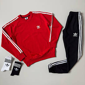 Спортивний костюм Adidas весна-осінь, модний комплект чоловічої кофти та штани костюм адідас на хлопця