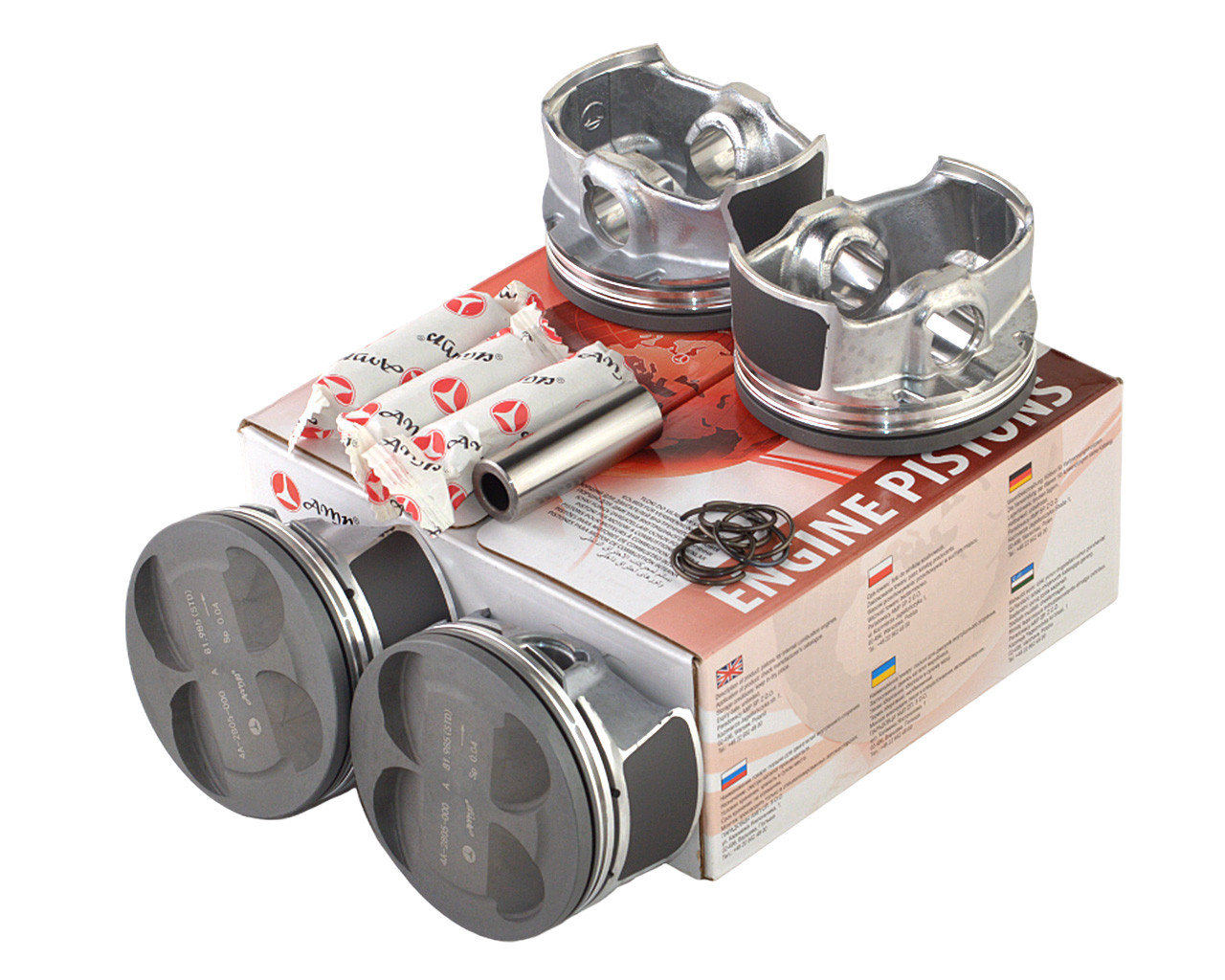 Поршень двигуна ВАЗ 2170 d 82,00 STD (поршень, палець) анодовані (к-т 4 шт.), фото 1