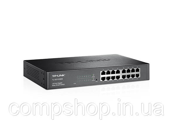 Комутатор TP-Link TL-SG1016DE (16-Port Gigabit Easy Smart Switch, аналог DGS-1100-16) (код 69571), фото 1