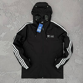 Вітровка чоловіча чорна з капюшоном весна осінь повсякденна, куртки чоловічі стильні молодіжні на хлопця M XL