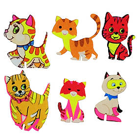 Набір фетрових фігурок на підставці "Котики" Книжковий хмарочос 180144, Toyman