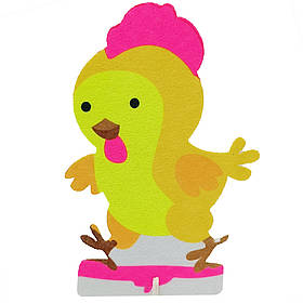 Фетрова сувенірна фігурка на підставці "Курча" Книжковий хмарочос 180182, Toyman