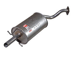 Глушник основний Daewoo Lanos, SENS (хечбек), під фланець, трикутний, алюмінізований