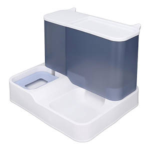 Автоматична годівниця для котів і собак DT537 з напувалкою Blue