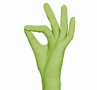 Рукавички нітрилові XS, Chrysolite колір світло зелений 100шт\уп. Mediok, фото 2