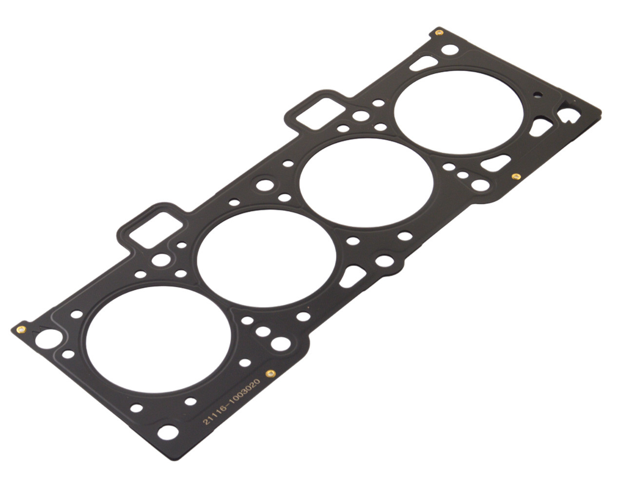 Прокладка ГБЦ ВАЗ 2190 дв. 1,6 л 8 кл., метал. з чорним герметиком, суцільне покриття, фото 1