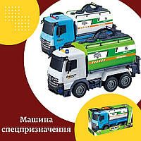 Реалістична машинка спецпризначення Іграшкова інерційна вантажівка Дитяча спецтехніка звукові ефекти світло