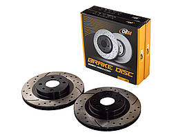 Диск гальмівний передній ВАЗ 2110-12, 14" (вент.) перфорація GRAPHITE Line, компл. 2шт