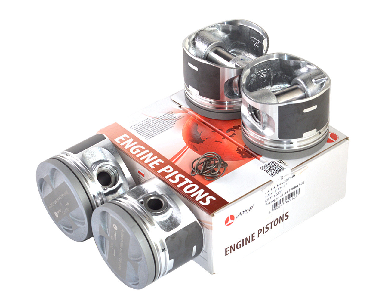 Поршень двигуна ВАЗ 2110 1.6 (82,4) (+,40) (поршень, палець) анодовані (к-т 4 шт.), фото 1