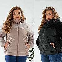 Куртка жіноча весняна 48,50,52,54,56 беж чорна