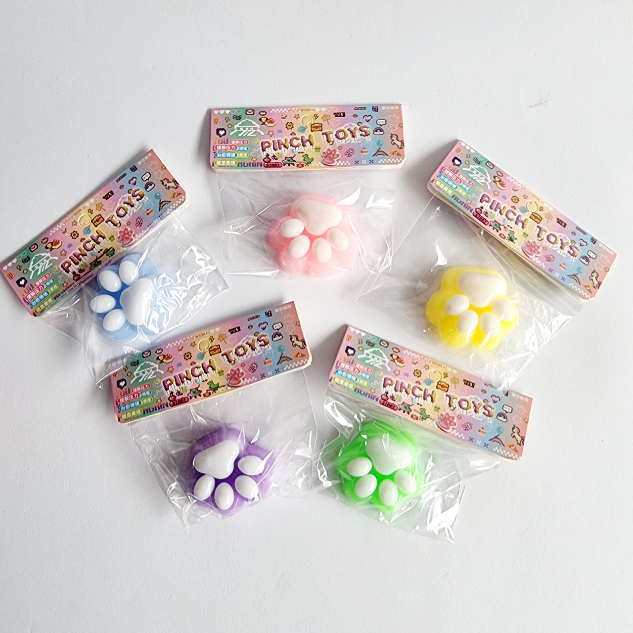 Іграшка антистрес міні Лапки, 4 см 30 шт в упаковці