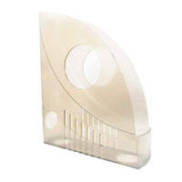 Лоток для документів вертикальний прозорий з малою передньою стінкою, Лоток настільний для паперів, фото 2