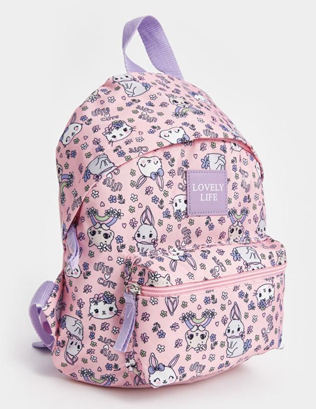 Рожевий рюкзак з зайчиками Lc Waikiki/Лс Вайкікі. фірмова Туреччина