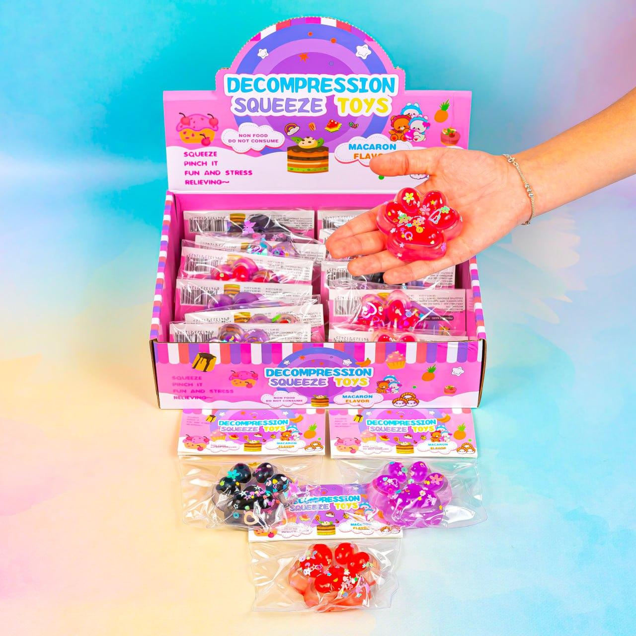 Іграшка антистрес Лапки з присипкою ромашки, 7 см 16 шт упаковка