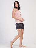 Бавовняна жіноча піжама майка з шортами Vienetta, фото 2